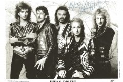 Columbia-Records-rock-band-Judas-Priest-at-a-listening-party-late-80s